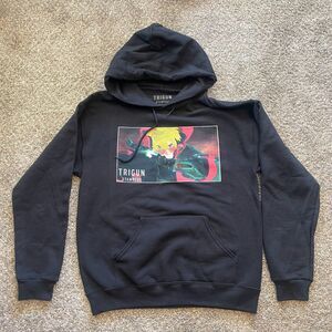 Men's Trigun Stampede Vash & Logo Graphic Hoodie Hot Topic Black Medium